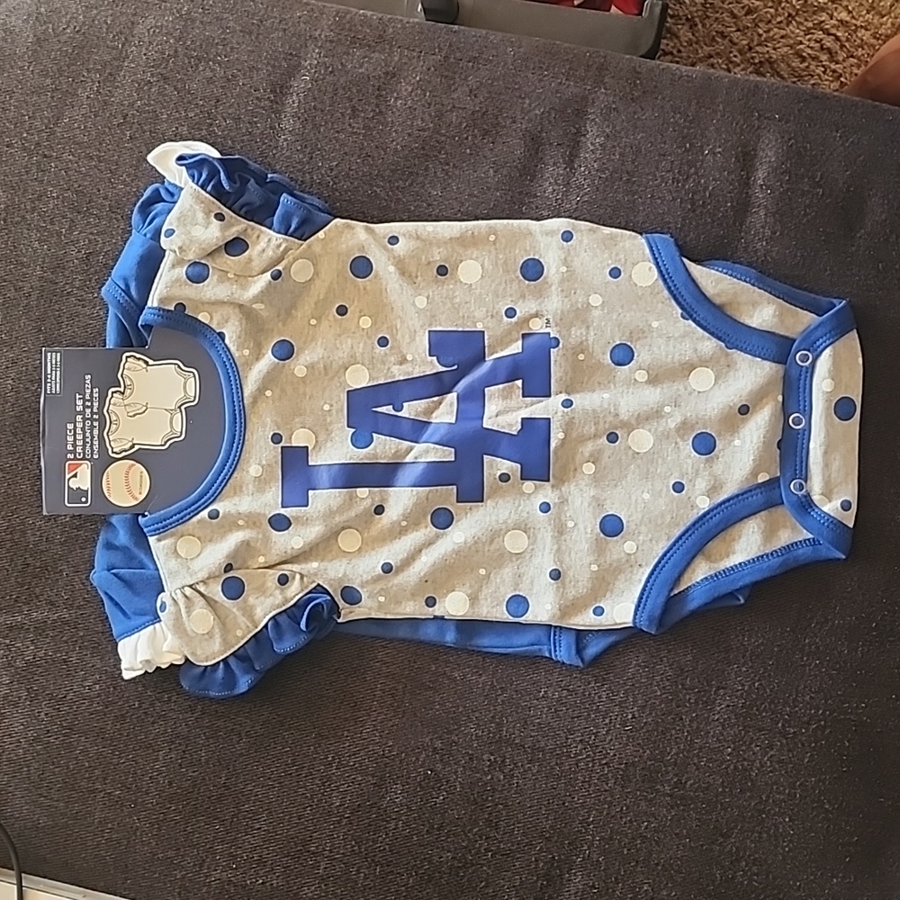 Two 3-6 Official Dodgers onesies
